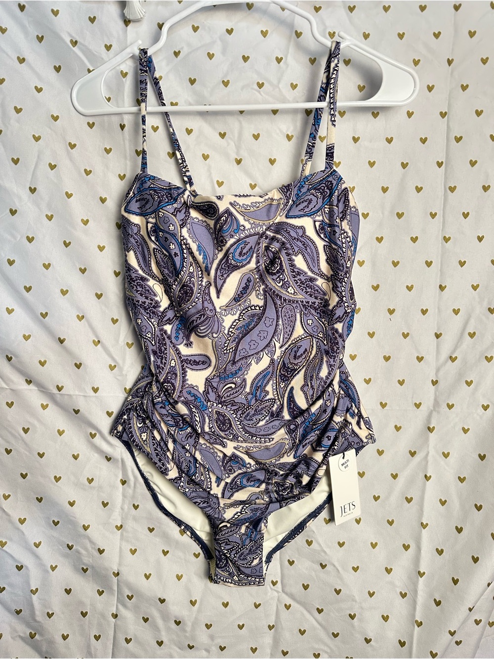 JETS Australia multi fit one piece swimsuit Oasis Paisley Cream NWT Size 10